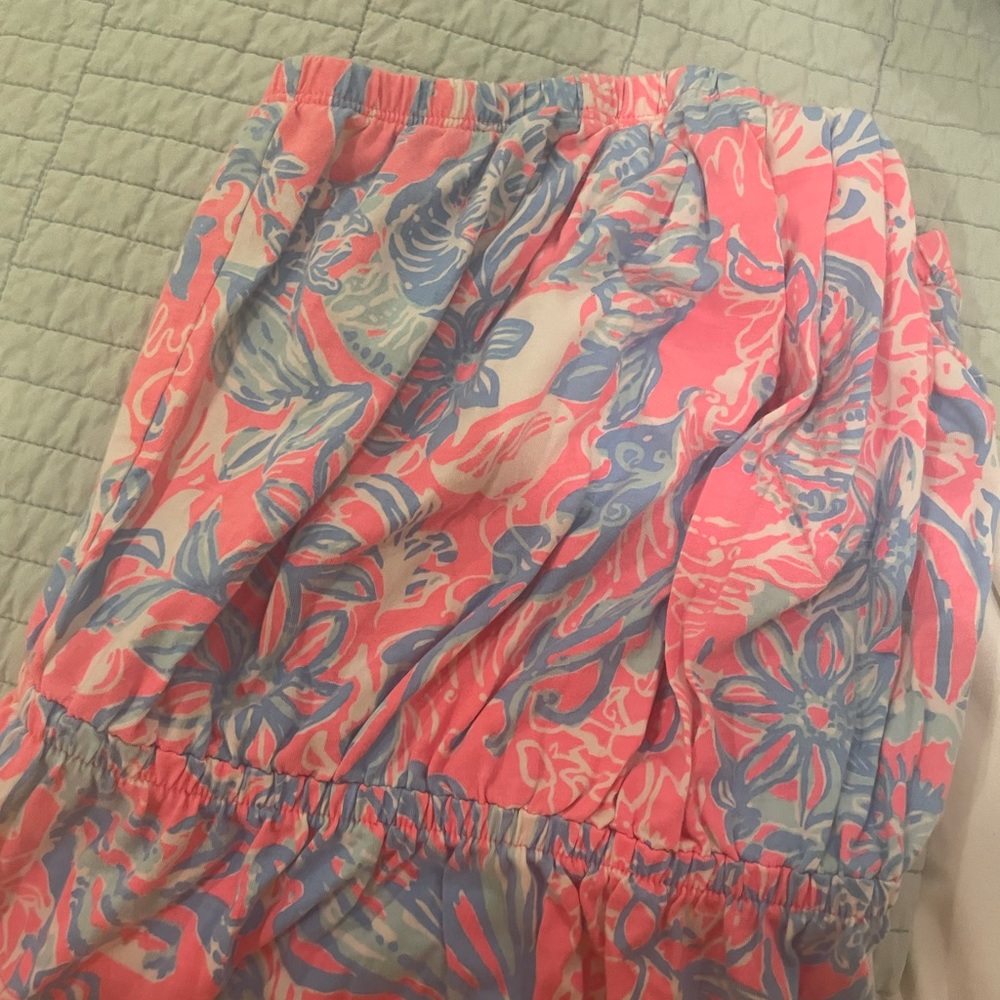 lily Pulitzer strapless elastic swim coverup